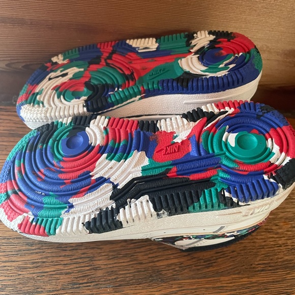 Nike Air Force 1 Low GS 'Crayon White Multi' Sz 7C - Picture 9 of 10